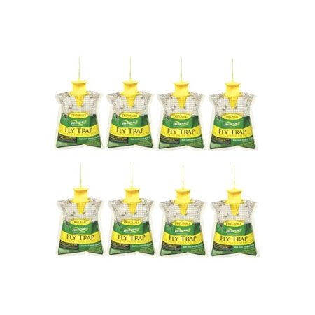  Eight Rescue! Outdoor Disposable Hanging Fly Traps on white background