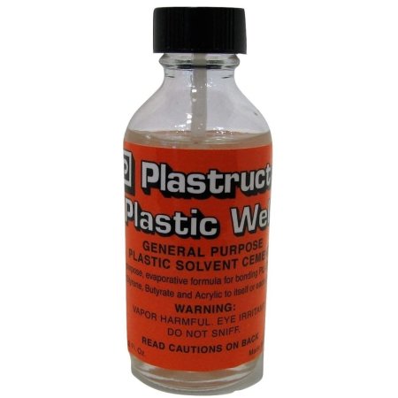  Bottle of Plastruct Plastic Weld on a white background