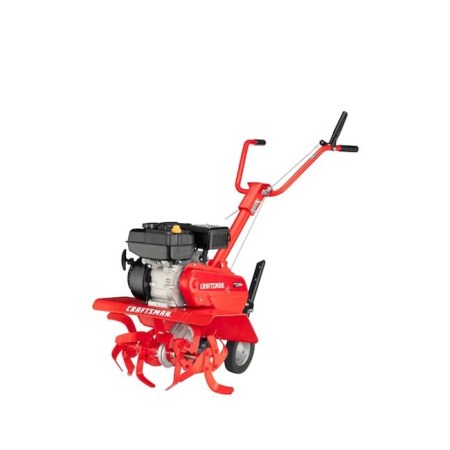  The Craftsman 24" 208cc Gas Front Tine Tiller on a white background.