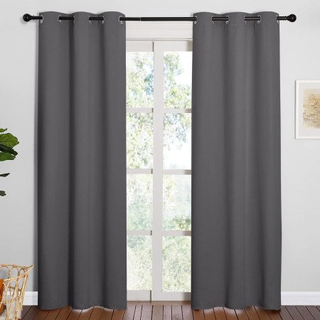  Nicetown 3 Pass Noise Reducing Thermal Curtains in a living room