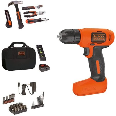  The Best Home Tool Kit Option: Black+Decker 8V Drill & Home Tool Kit, 57 Piece