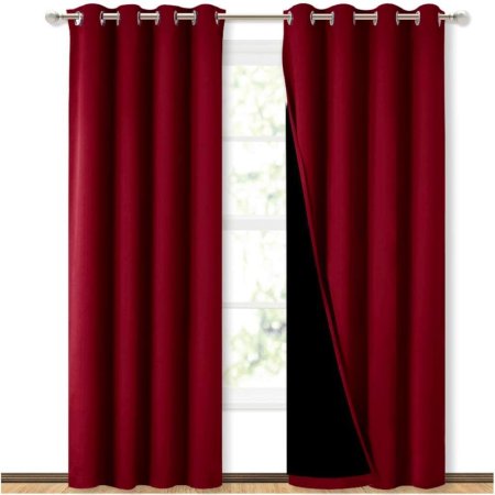  Nicetown 100% Blackout Curtains Noise Reducing Drapes on a white background