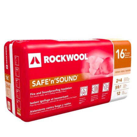  Rockwool Soundproofing Fire Resistant Wool Insulation on a white background