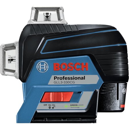  Bosch GLL3-330CG Self-Leveling Cross-Line Laser Level on white background