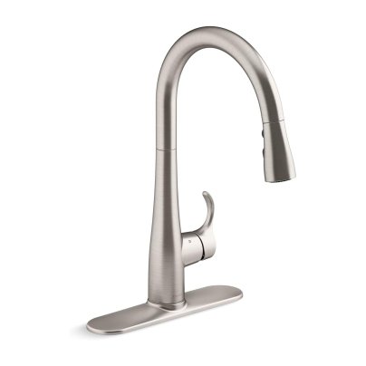 Kohler Simplice Pull-Down Kitchen Sink Faucet on white background