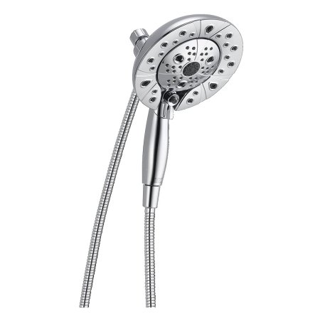  The Delta H2Okinetic In2ition 5-Setting Dual Shower Head on a white background.