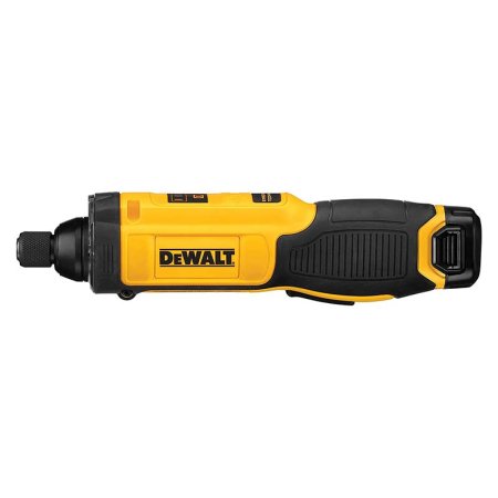  The DeWalt 8V Max Gyroscopic In-Line Electric Screwdriver on a white background.