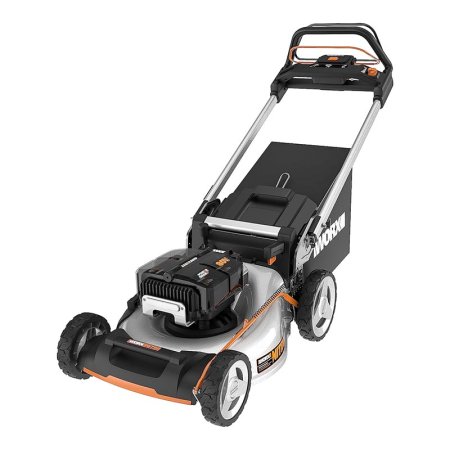  The Worx Nitro 80V 21" Cordless Self-Propelled Lawn Mower on a white background.