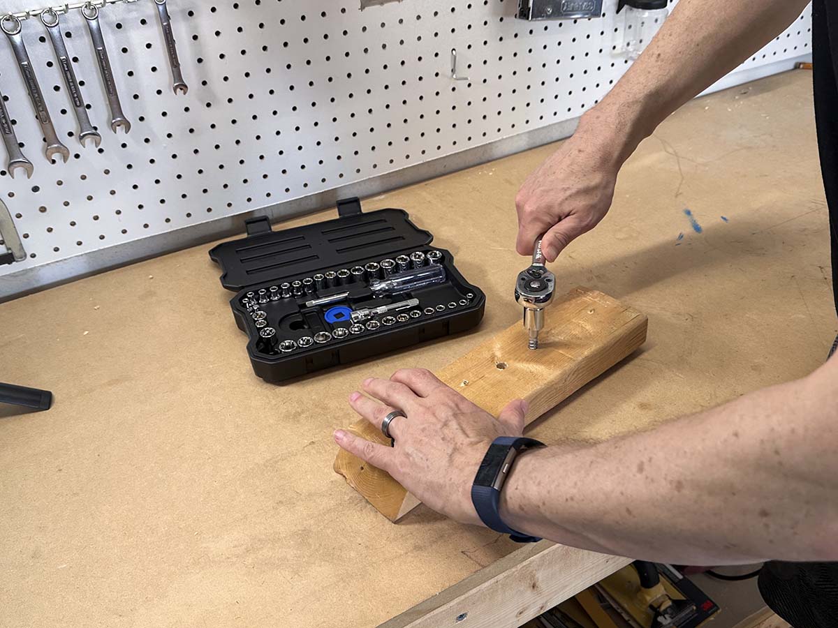 The Best Socket Set Option in use on a workbench