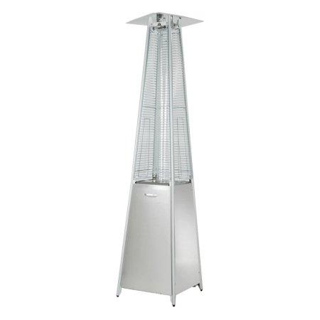  Silver Glass Tube patio Heater on white background