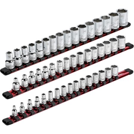  The Best Socket Organizer Option:Ares 70204 3-Piece Aluminum Socket Organizer