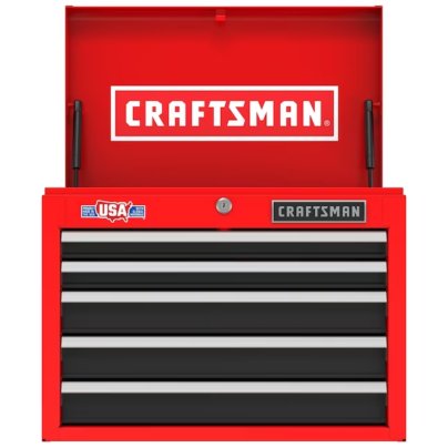 The Craftsman S2000 5-Drawer Metal Tool Chest on a white background.