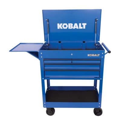 The Kobalt 4-Drawer Steel Rolling Tool Cabinet on a white background.