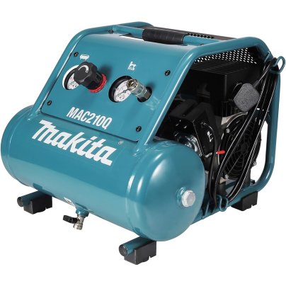 The Makita MAC210Q Quiet Series 1 HP Air Compressor on a white background.