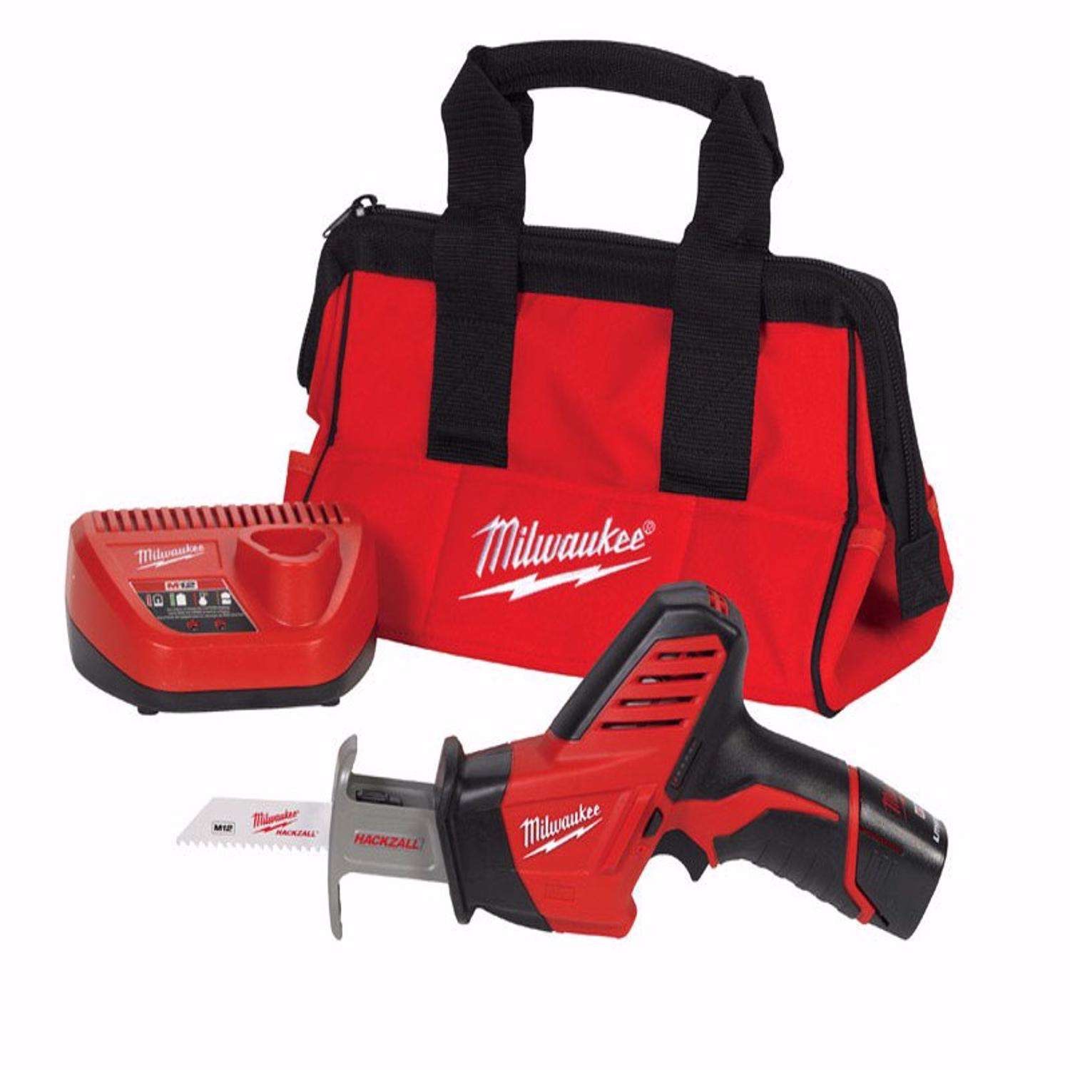  Milwaukee M12 Hackzall Recip Saw Kit on white background