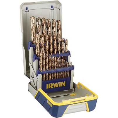 The Best Cobalt Drill Bits Option: Irwin 29-Piece Cobalt Alloy Steel M35 Drill Bit Set