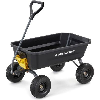 The Best Garden Cart Option: Gorilla Carts 4 cu. ft. Poly Garden Dump Cart