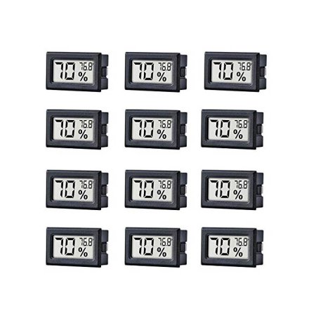  The Best Hygrometers Option: Pgzsy 12-Pack Mini Temperature Humidity Meters