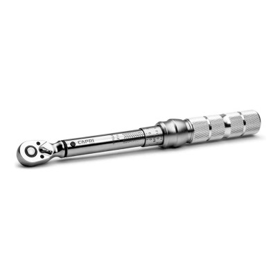 The Capri Tools ¼" 30-150 in-lbs Industrial Torque Wrench on a white background.