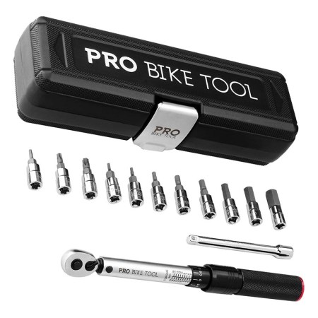  The Pro Bike Tool ¼" 2-20 Nm Torque Wrench Set on a white background.