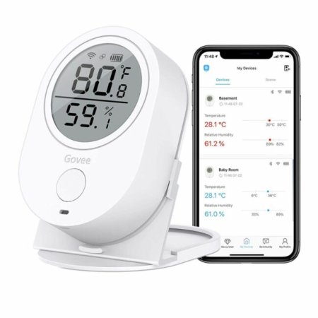  The Best Hygrometers Option: Govee H5051 Wi-Fi Indoor Hygrometer