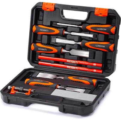 The Best Wood Chisels Option: Rexbeti 10-Piece Premium Wood Chisel Set