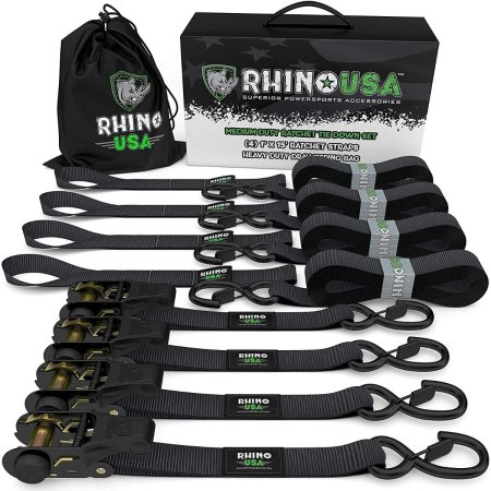  The Best Ratchet Straps Option: RHINO USA Ratchet Straps (4PK)