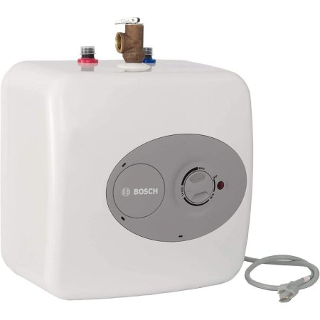  The Bosch Electric Mini-Tank Water Heater on a white background.