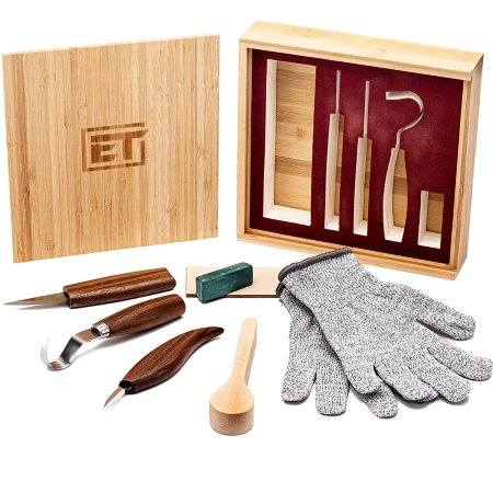  Best Whittling Knife Options: Elemental Tools 9pc Wood Carving Tools Set