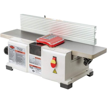  The Shop Fox W1829 6-Inch 1½ HP Benchtop Jointer on a white background.