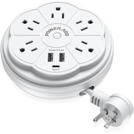  The Best Power Strip Options: POWERADD Travel Power Strip 5 Outlet Surge Protector