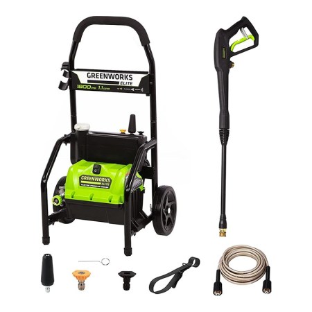  Greenworks 1,800 PSI 1.1 GPM Electric Pressure Washer on a white background