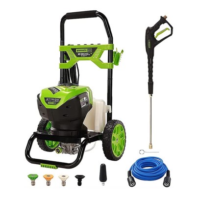 Greenworks 2,300 PSI 2.3 GPM Electric Pressure Washer on a white background