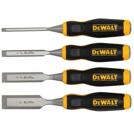  The Best Hand Tools Option: DeWalt DWHT16063 4-Piece Wood Chisel Set