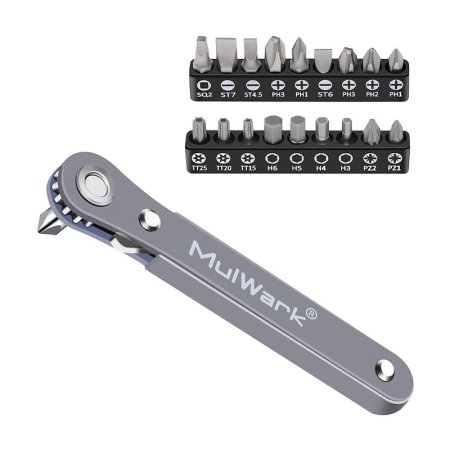  The Best Ratcheting Screwdriver Option: MulWark 20pc 1 4 Ultra Low Profile Mini Ratchet