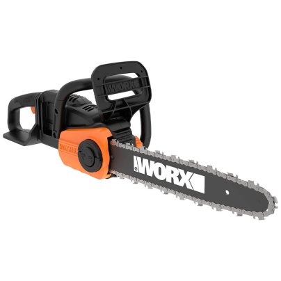 Worx WG384 40V Power Share 14-Inch Cordless Chainsaw on a white background