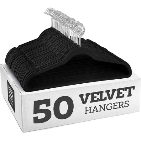  Zober Velvet Hangers with Pants Bar and Notches