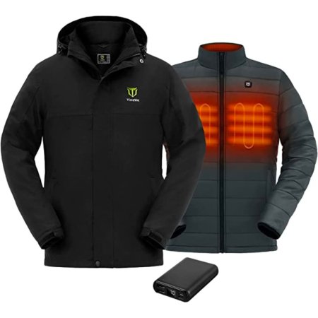  The Best Heated Jacket Option: TideWe Men’s 3-in-1 Heated Jacket With Battery Pack