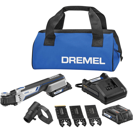  Dremel Multi-Max MM20V-02 Oscillating Tool Kit with all pieces laid out