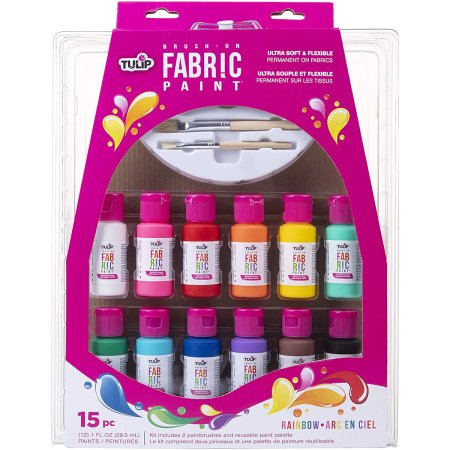  Best Fabric Paint Options: Tulip 40573 Palette Kit Brush-On Paint