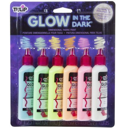  Best Fabric Paint Options: Tulip Dimensional Glow Fabric Paint, 6-Pack