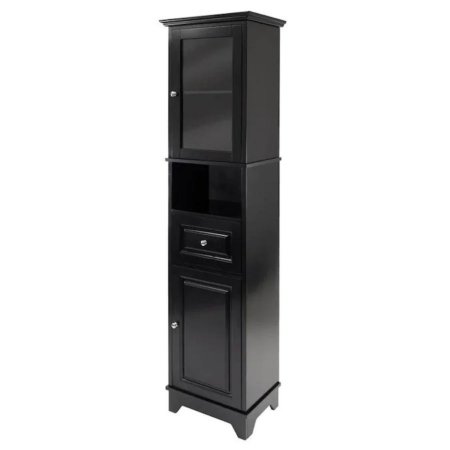  The Black Friday Furniture Option: Winsome Wood Alps Black Freestanding Linen Cabinet