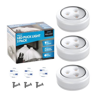 The Best Closet Lighting Option Brilliant Evolution Wireless LED Puck Light 3-Pack