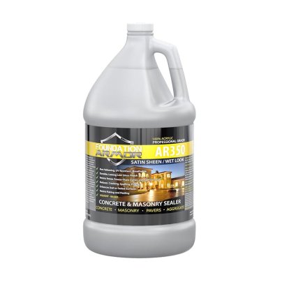 Bottle of Foundation Armor AR350 Wet Look Concrete Sealer