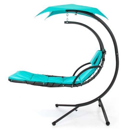  The Best Outdoor Lounge Chair Option: Best Choice Products Hanging Curved Chaise Lounge