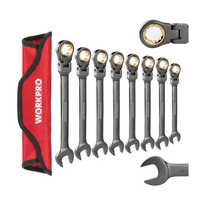 WorkPro 8-Piece Flex-Head Ratcheting Combination Set