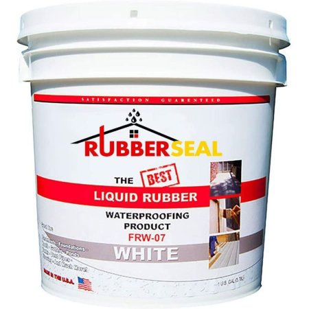  Rubberseal Liquid Rubber Waterproofing in a white bucket on a white background