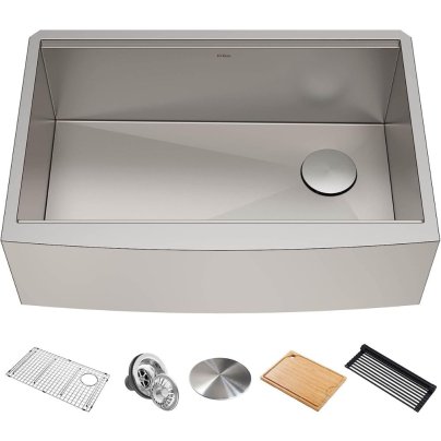 The Best Kitchen Sinks Option: Kraus Kore Workstation Farmhouse Kitchen Sink