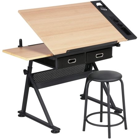  The Best Drafting Table Option: Yaheetech Height-Adjustable Drafting Draft Desk