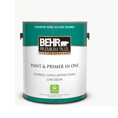 Can of Behr Premium Plus Ultra Pure White Interior Paint